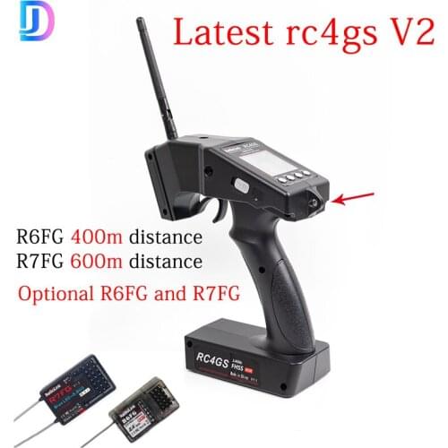 RadioLink RC4GS 2.4G 4CH 400M/600M Distance Remote Controller Transmitter + R6Fg Gyro Inside Receiver for RC Car Boat