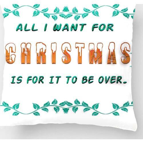Christmas Phrase & Dark Angels Throw Pillow Case Decorative Cushion Cover Pillowcase Customize Gift By Lvsure For Car Sofa Seat