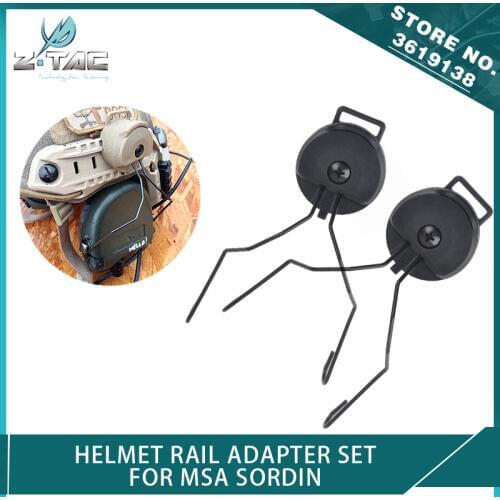 Z Tactical Z-TAC Helmet Accessories Sordin Type Headset Holder Fast Helmet Rail Adapter Set Peltor for MSA SORDIN Headset
