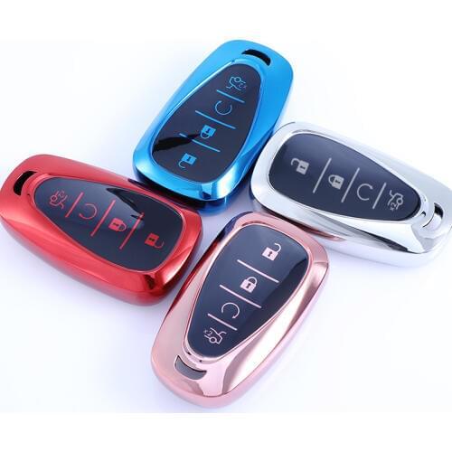 Scratch-resistant New Soft TPU Smart Car Key Case Full Cover For Chevrolet Bolt Cruze Malibu Camaro 2016-2019 Auto Accessories
