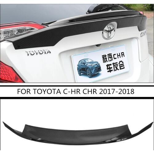ABS Carbon Fiber Car Rear Wing Trunk Lip Spoilers Fits For 17-19 TOYOTA C-HR CHR 2017 2018 2019