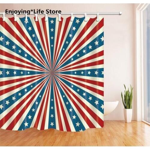 Special Flag Shower Curtain Waterproof Fabric Shower Curtain Bathroom Decoration 72 x 72 with 12 Hooks