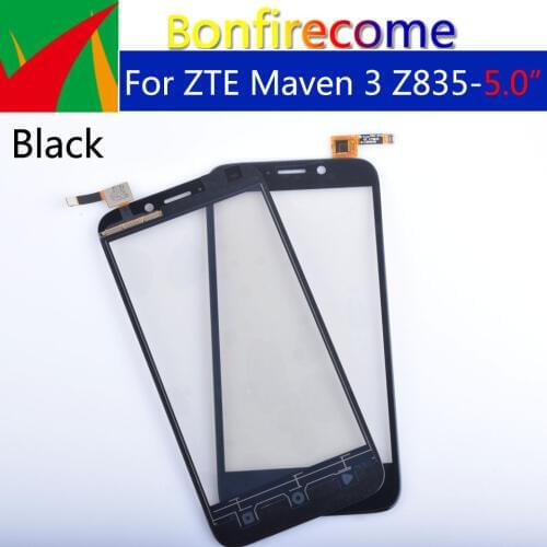10Pcs\lot For ZTE Maven 3 Z835 Touch Screen Panel Digitizer Sensor Front Glass Outer Touchscreen Replacement 5.0 inch