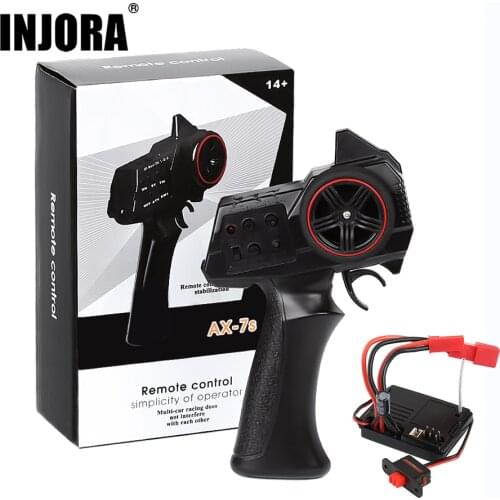 3CH 2.4GHz RC Car Remote Control Transmitter with 2 in 1 Receiver ESC for 1/14 1/16 1/18 1/24 RC Car Crawler SCX24 MN WPL Model