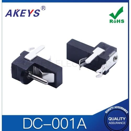 50PCS DC-001 1.3mm 3 pins DC Power Jack round needle DC JACK