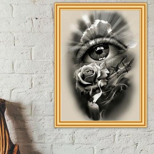 5D DIY Diamond Painting "Flower eyes" Cross Stitch Full Square Round Diamond Embroidery Mosaic Picture of Rhinestones Decor Gift