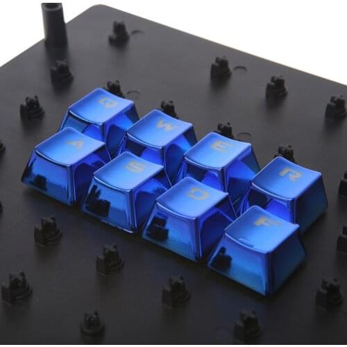 69HA Metal Coating PBT DIY 12 Keycaps for Mechanical Keyboard with keycap puller