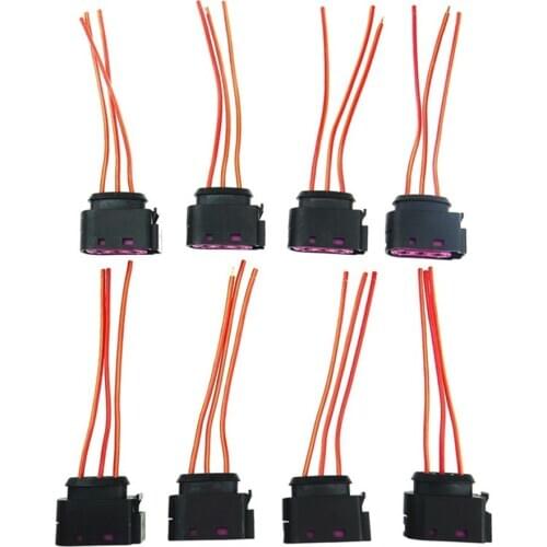 8 Pieces Of 3-Pin 1J0 937 773 1J0937773 Car Fuse Box Connector Plug, Suitable For Golf LaVida LaVida Rabbit R32 A3 S3 TT TTRS