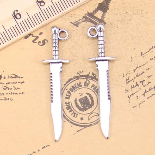 16pcs Charms sword 43*20mm Antique Pendants,Vintage Tibetan Silver Jewelry,DIY for bracelet necklace