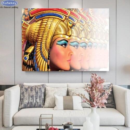 5D DIY Diamond Painting Full Square round Drill Egypt queen Ancient woman 3D Embroidery Cross Stitch Mosaic rhinestone new hot