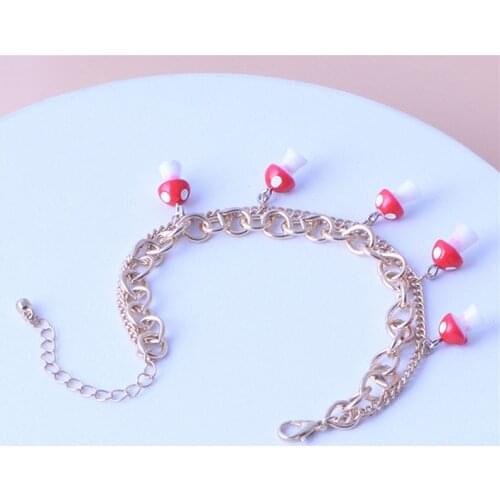Bracelet Ladies Bohemian Colorful Rice Beads Mushroom Double Bracelet Fashion Joker Temperament Has Personality