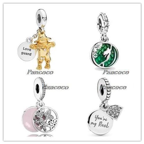 925 Sterling Silver Bead My Rock Pendant Charm Fit Original Pandora Women Bracelet & Necklace Diy Jewelry