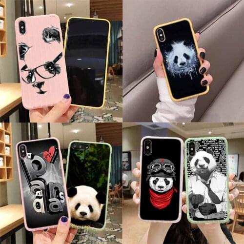 Panda-Bear Trolley Suitcase Texture Phone Case For IPhone 11 Pro Max X XS MAX 8 7 6S Plus