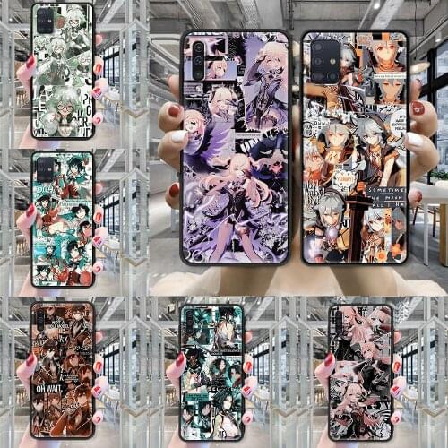 Case For Samsung Galaxy A72 A51 A71 A21 Genshin Impact Hard PC Soft Funda for SAMSUNG GALAXY A Quantum A42 5G A12 A02s