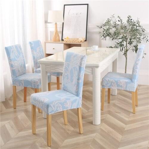 Airldianer Floral Print Chair Cover With Back Anti-Dirty Washable Kitchen Banquet Hotel office Chairs Protector 1/2/4/6pcs