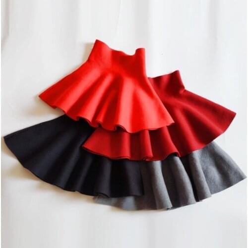 2-12 years Baby Toddler Kids Clothes School Girl Knitted Skirt Bottoming Princess Skirts For Children Kids Clothes