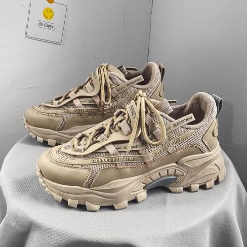 Breathable Fashion Mens Casual Shoes Hard-Wearing Thick Bottom Mens Shoes Low Non-slip Shoes Outdoor High Quality Men Sneakers