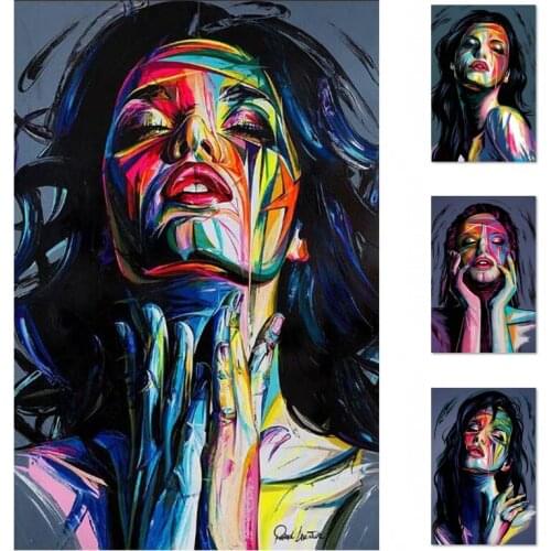 Graffiti Art Abstract Girls Canvas Paintings on The Wall Street Art Posters and Prints African Woman Pictures Home Wall Cuadros