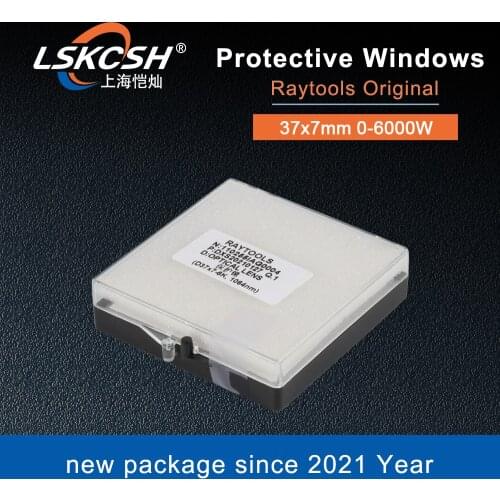 LSKCSH Raytools Original Fiber Laser Protective Windows Cover Glass 37 7mm 6KW 110255IAG0004 BM114 BM114S Laser Cutting Head
