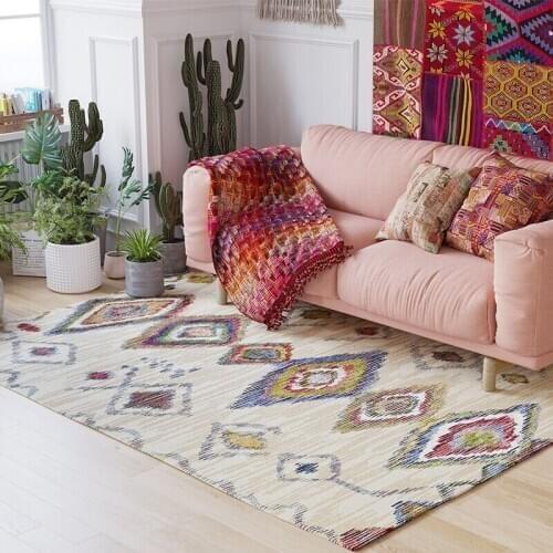 Morocco Style Living Room Area Rugs Nordic Retro Carpet And Rugs for Bedroom Home Decor Sofa Floor Mat Thick Carpet salon casa