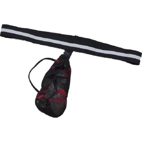 Low-rise sexy mens underwear g-string thong mens sexy rings button panties cock pouch