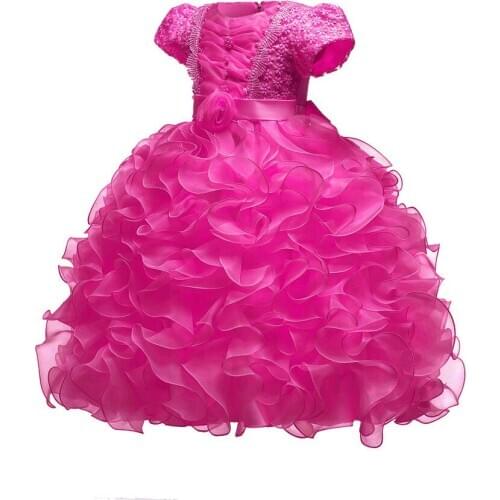 2020 new fashion childrens clothing Children princess flower girl dress organza tutu