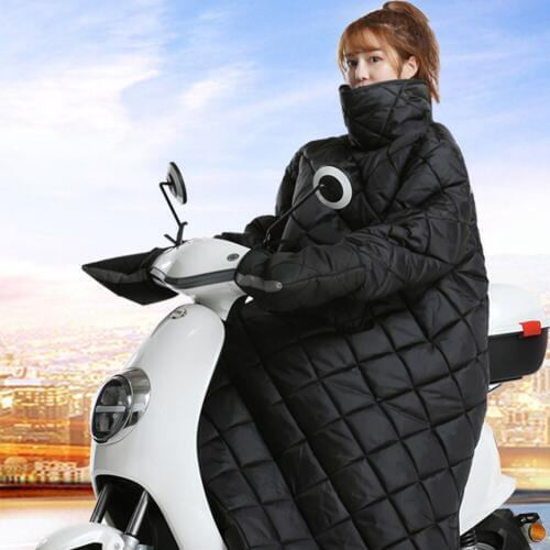 Scooters Leg Cover Knee Blanket Thick With Gloves Warmer Waterproof Windproof Motorcycle Winter Quilt Night Reflective Strip