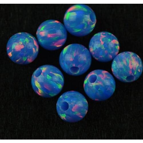Opal factory loose round opala beads 2mm-10mm OP74 multi cornflower lab grown opal beads for jewelry