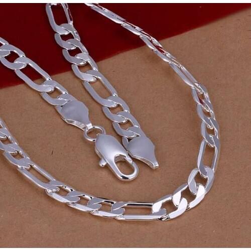 N051 925 sterling silver Necklace, 925 silver Pendant fashion jewelry 10mm Necklace /algajcna dwwamoda
