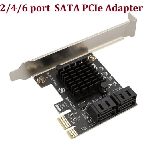 PCI-E to SATA3.0 Expansion Card SATA PCIe Adapter 4 Ports SATA III to PCI Express 3.0 X1 Controller Expansion Card Add On Card