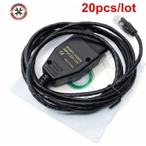 20pcs/lot ESYS 3.23.4 V50.3 Data Cable Forbmw ENET Ethernet to OBD OBDII Interface E-SYS ICOM Coding Cable for F-serie DHL Free