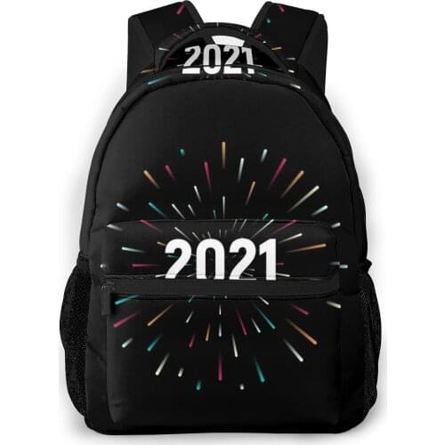 2020 OLN Backpack Women Shoulder Bag Happy New 2021 Year Fashion School Bag For Teenage Girl Backpacks Travel Bag