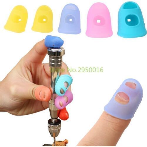 1Pc Finger Insulation Silicone Sleeve Case Cover Anti-Slip Fingertip Thermal Protection for 3D Printing Pen 5 Size C26