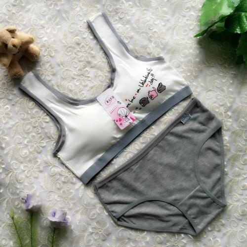 Teenage Clothes Sets Teenager Sport Underwear Training Bra For Girls Teen Bra And Panties Sets 8-16Y sports bra set