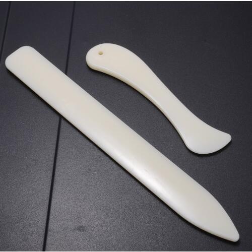 2 Sizes Handmade Leather Craft Trimming Tool Bone Leathercraft Edge Trimmers DIY Supplies for Working Cutting