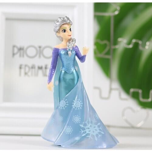 Disney Frozen Cake Decoration baby girls action toy figure Large Long Hair Elsa Princess Cake Decoration Doll