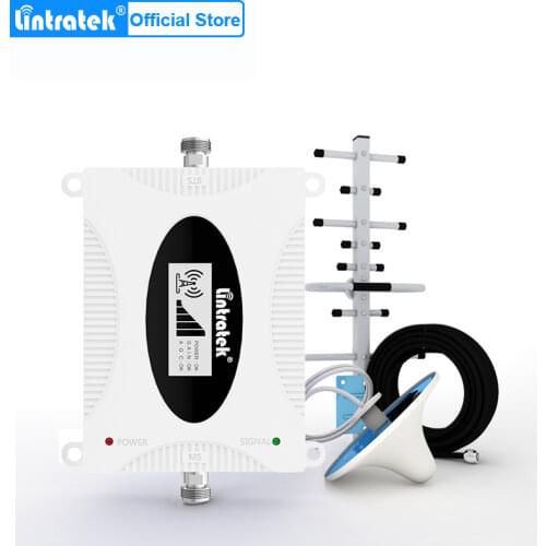 Lintratek GSM 3G 4G Mobile Signal Amplifier 900 1800 2100 850 mhz Smart LCD Display Band 1 3 5 Cellular Repeater Booster Kit