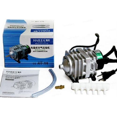 HAILEA ACO-208 25W Electromagnetic Air Pump, Aquarium Fish Pond Silent Oxygen Pump, Aerator, Mini Air Compressor.Balloon pump