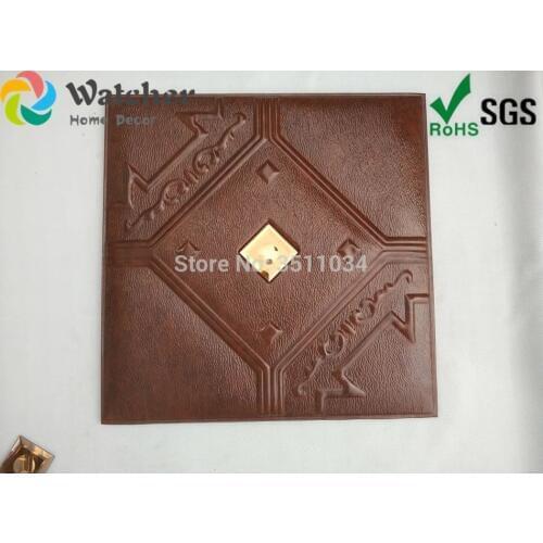 1BOX 8PCS New building material 3D carved leather fire resistant decorative wall panel from factory lower prices