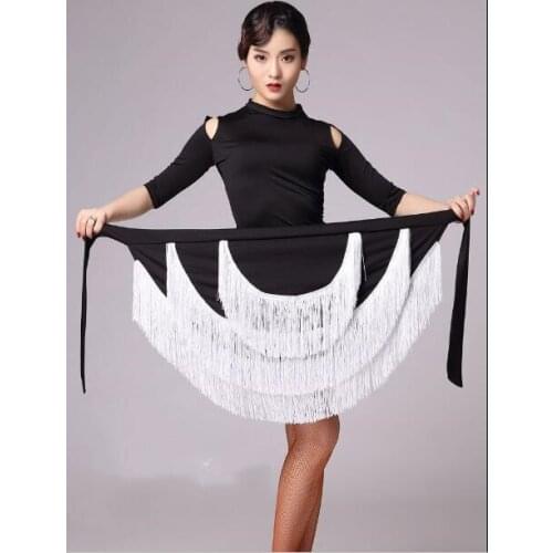 1pcs/lot female Latin Dance Performances Tassel Skirt Adult Practise Dance Skirt Dance tassel latin skirt