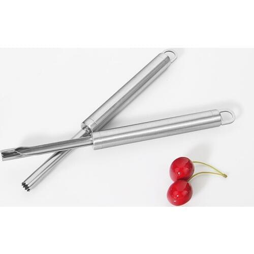 1PC Multi-Function Corer and Pitter Remover Set, Stainless Steel Core Remover Tool for Apple, Pear, Cherry ,Jujube Red KX 159