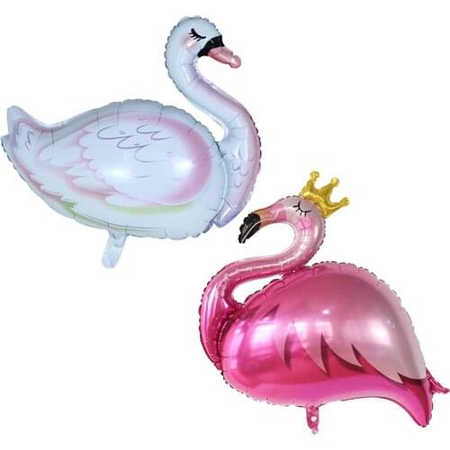 10/30/50pcs Big White Swan Foil Helium Balloons Happy Birthday Wedding Party Decorations Kids Toys Baby Shower Girl Air Globos