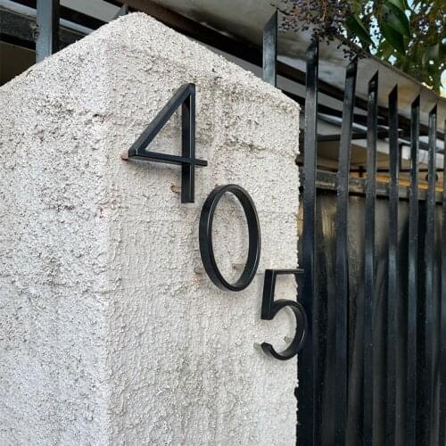 127mm Sign #0-9 Floating House Number Letters Big Modern Door Alphabet Home Outdoor 5 in.Black Numbers Address Plaque Dash Slash