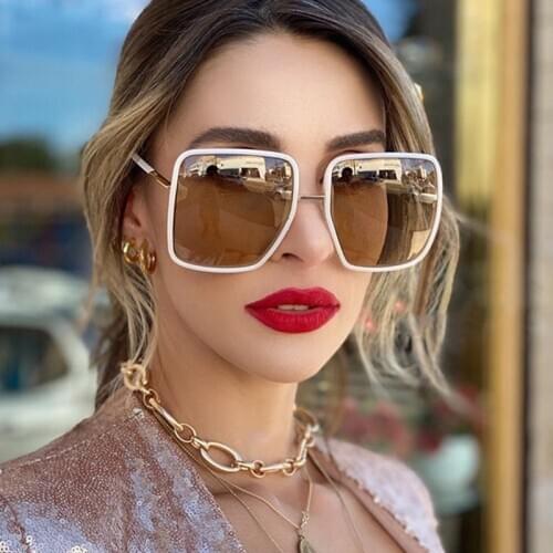 2020 New black Square Women Sunglasses Fashion Brand designer Luxury Gradient glasses Female Sun Glasses Woman Eyeglasses