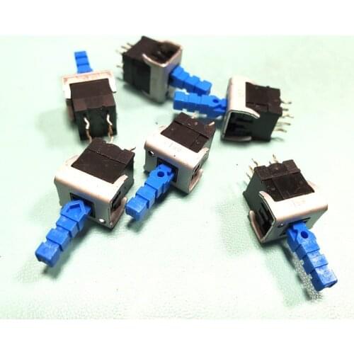 6pcs self-locking switch, double row 6-pin button, key with lock, power switch
