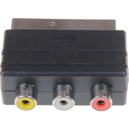 RGB Scart To 3 RCA S-Video Adapter Composite RCA SVHS AV TV Audio Converter For Video DVD Recorder TV Television Projector