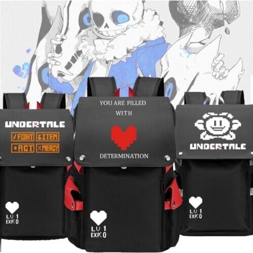 Anime Undertale backpack sans Bags cosplay Oxford Bag studet schoolbag for men women