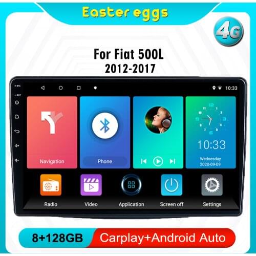Eastereggs 9 Inch 2 Din Android Car Multimedia player Navigation GPS For Fiat 500L 2012-2017 Head Unit Car Stereo