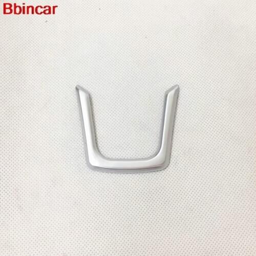 Bbincar Car Styling ABS Chrome Matt Steering Wheel Sticker Trim 1piece For Jaguar F-PACE 2016 2017 2018