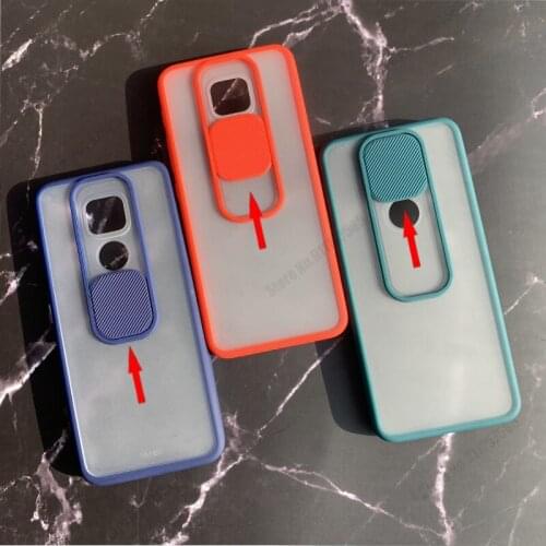 Case For Motorola G9 Play E7 Plus Slide Camera Lens Protection Phone Case For Moto E7 Plus Transparent Shockproof Back Cover